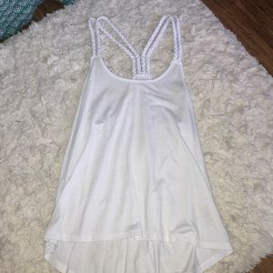 Mudd White Flowy Tank Top